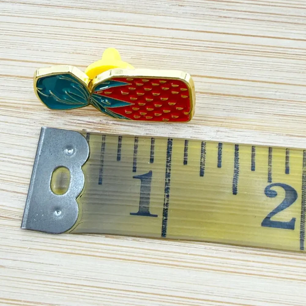 Strawberry Candy Enamel Pin, Nostalgic Candy Wrapper Pin